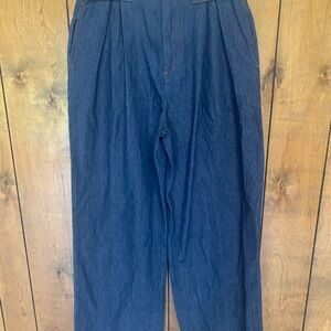 Classic Wide-Leg Jeans - Dark Blue